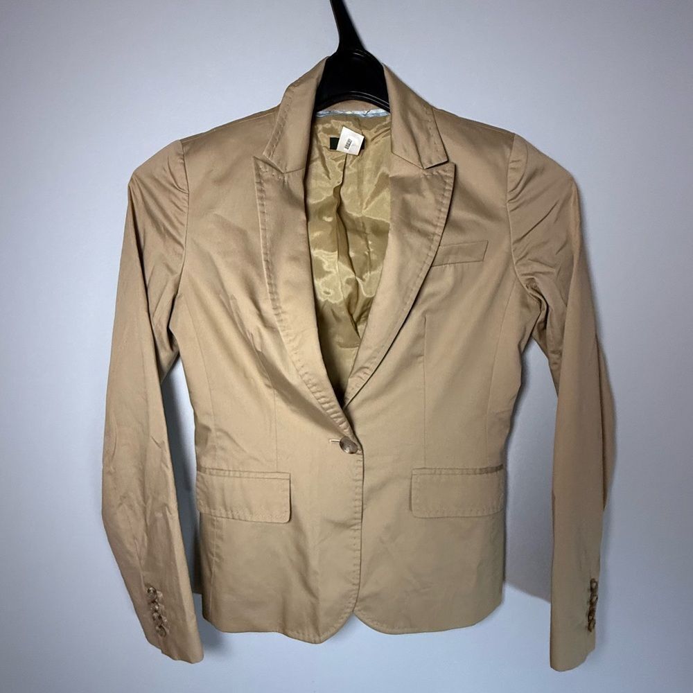J. Crew Beige Cotton Classic Blazer Size 2